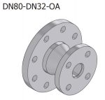   NEPTUN DIFFUSER kúpos koncentrikus szűkítők SS316L , SS316L, DIN2616 szerint , PN10 karimákkal DN80/DN32/108