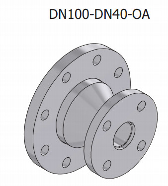 NEPTUN DIFFUSER kúpos koncentrikus szűkítők SS316L , SS316L, DIN2616 szerint , PN10 karimákkal DN100/DN40/118